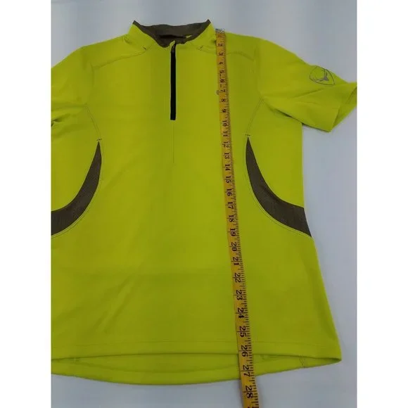 Pearl Izumi Men’s Short Sleeves 1/4 Zip Cycling Jersey Size M Neon Green B1 - Picture 7 of 12
